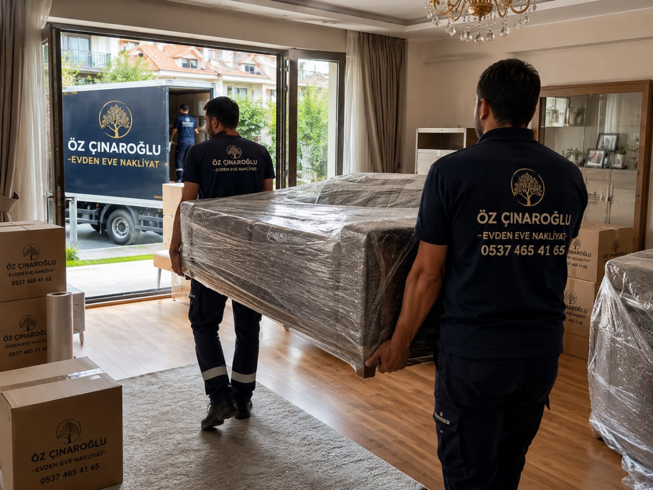 Profesyonel ekip mobilya taşıma